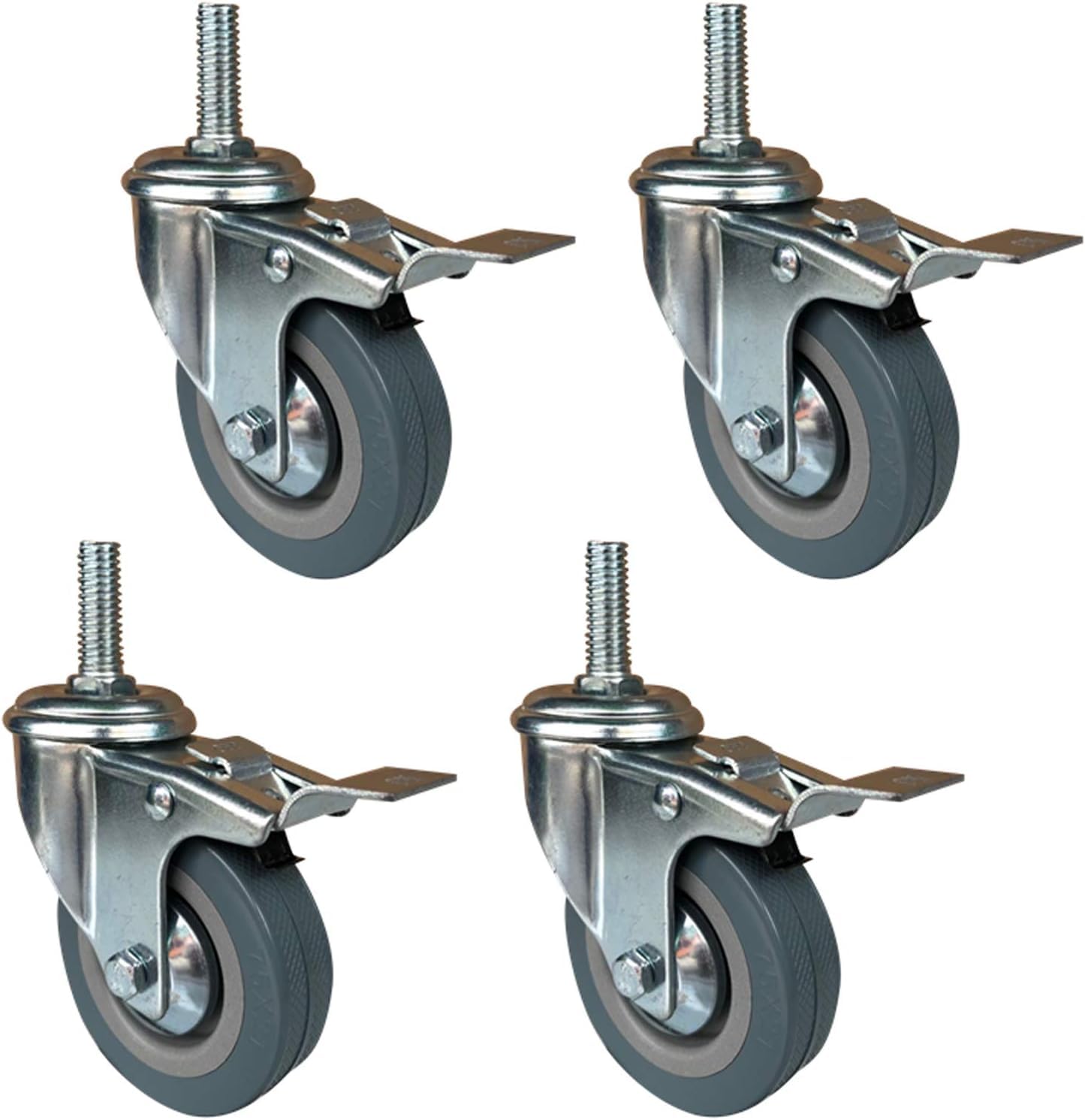Roulettes de 7,6 cm lot de 4 avec frein pour une stabilité maximale