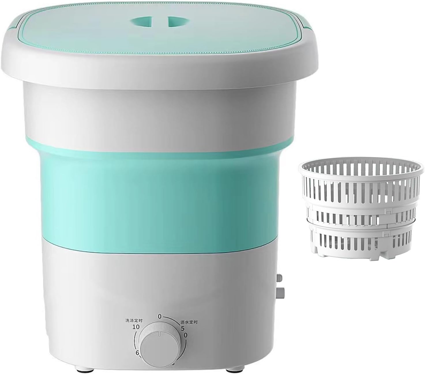 24L Portable Mini Folding Washing Machine - Compact, Lightweight, Ideal for Travel, Camping & Small Spaces - Efficient Blue Laundry Solution