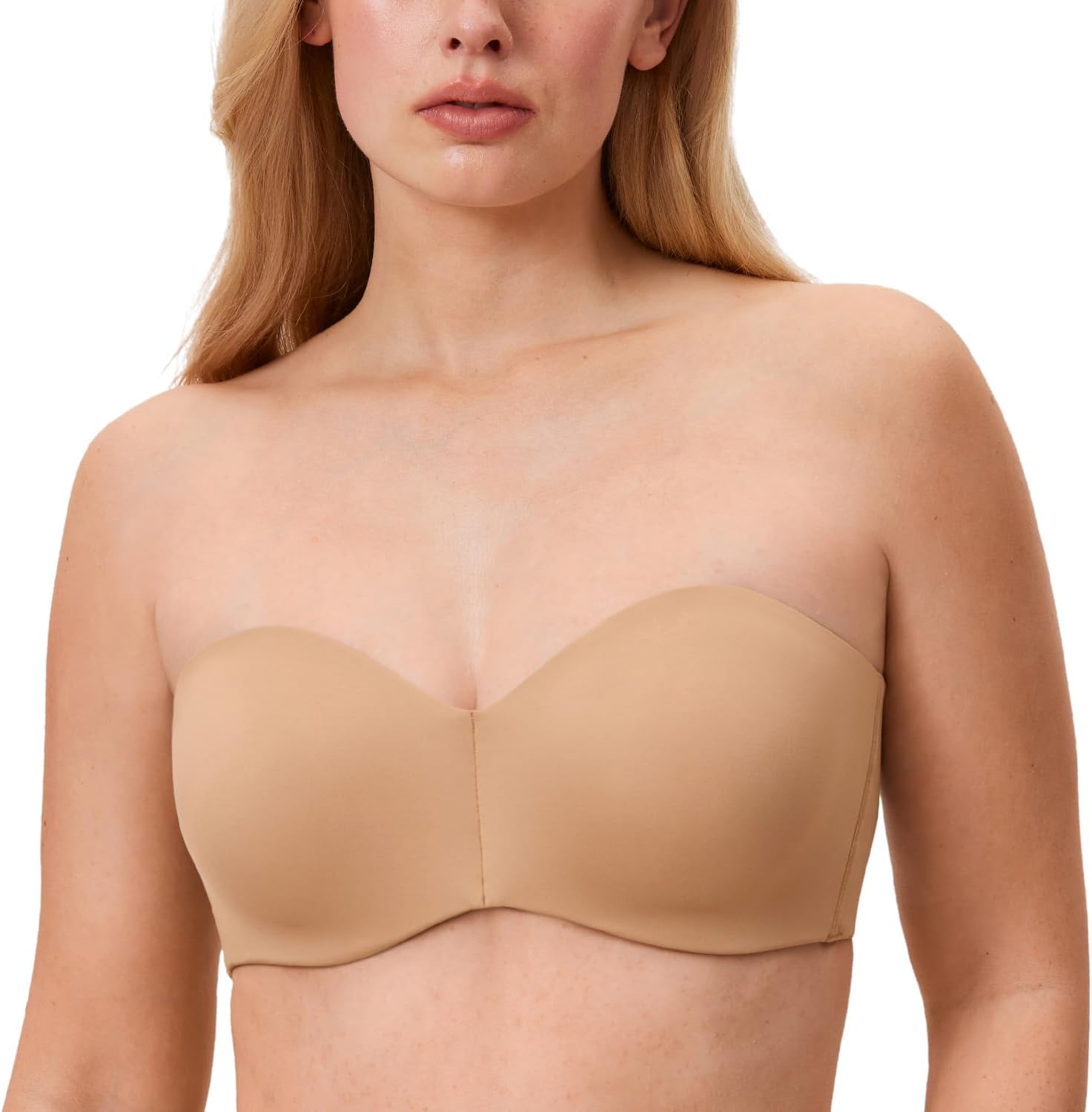 Women's Strapless Bras Underwire Support Non Padded Plus Size Minimiser Bra