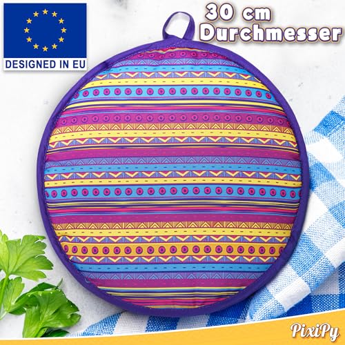 Tortilla-Wärmebeutel aus mikrowellengeeignetem Stoff – mehrfarbig, 30,5 cm – Wärmebeutel, um Tortillas, Tacos und Maisschalen weich und warm zu halten von PixiPy