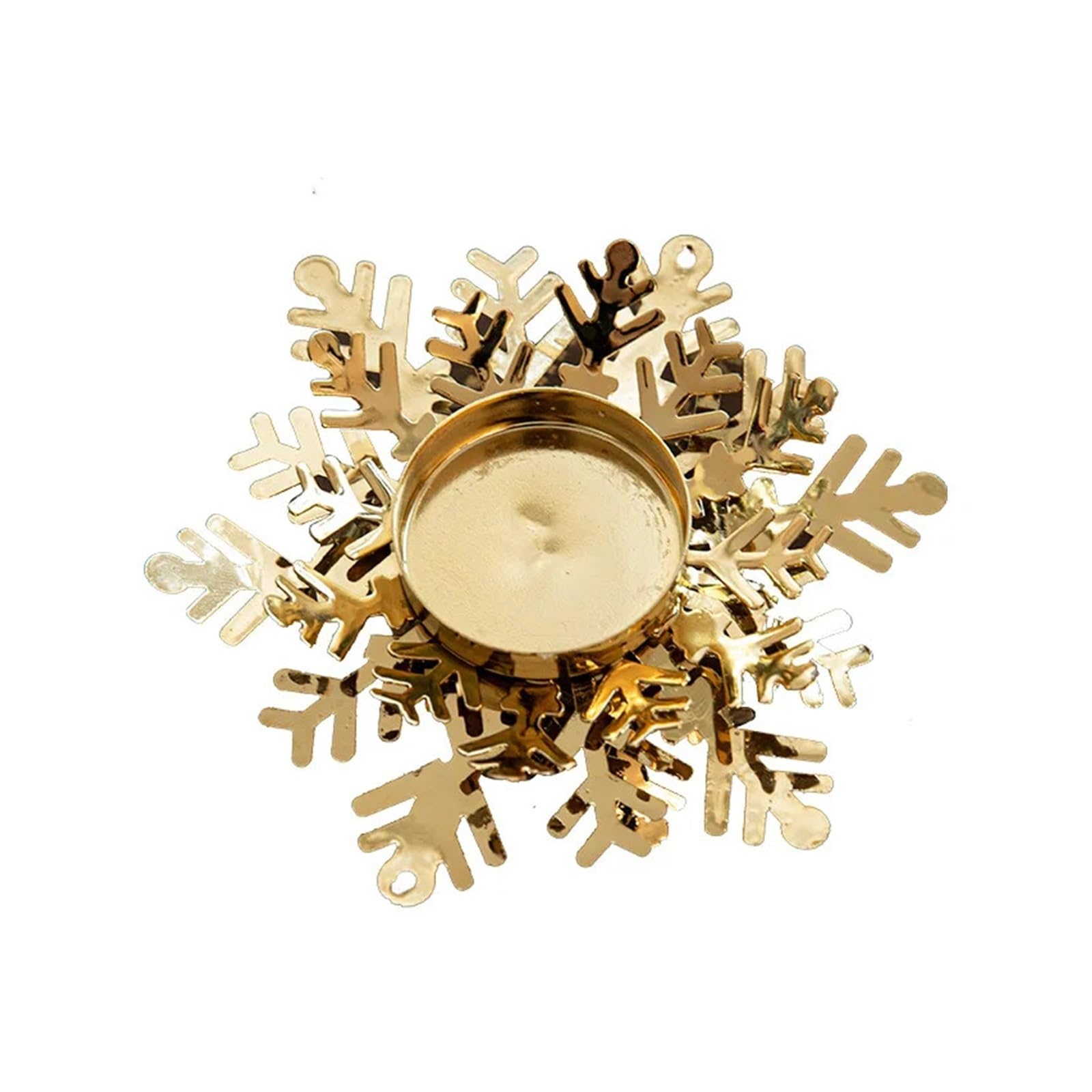Portavelas Portavelas navideño de Metal con Forma Copo Nieve for Mesa o Chimenea. Decoración Ideal for Fiestas Familiares(3pcs)