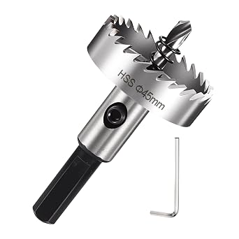 DTGN 1-3/4" Hole Saw 45mm 4341 High Speed Steel Hole Cutter Silver