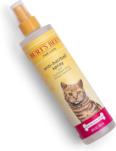 Miniatura 4 de BURT'S BEES FOR PETS Spray anti-bola para gatos, remedio para bolas de pelo para gatos con aceite de germen de trigo y aceite de girasol, libre de