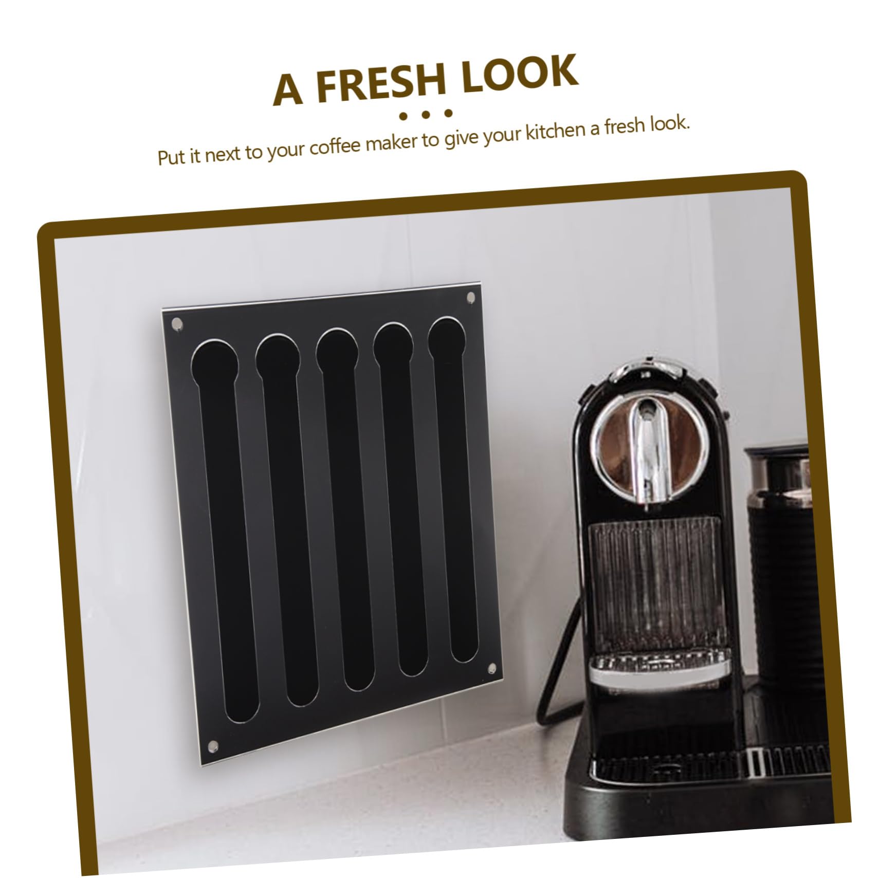 Portacápsulas de Acrílico para Cafetería Soporte de Pared, Organizador de Cápsulas de Café para Cocina y Oficina
