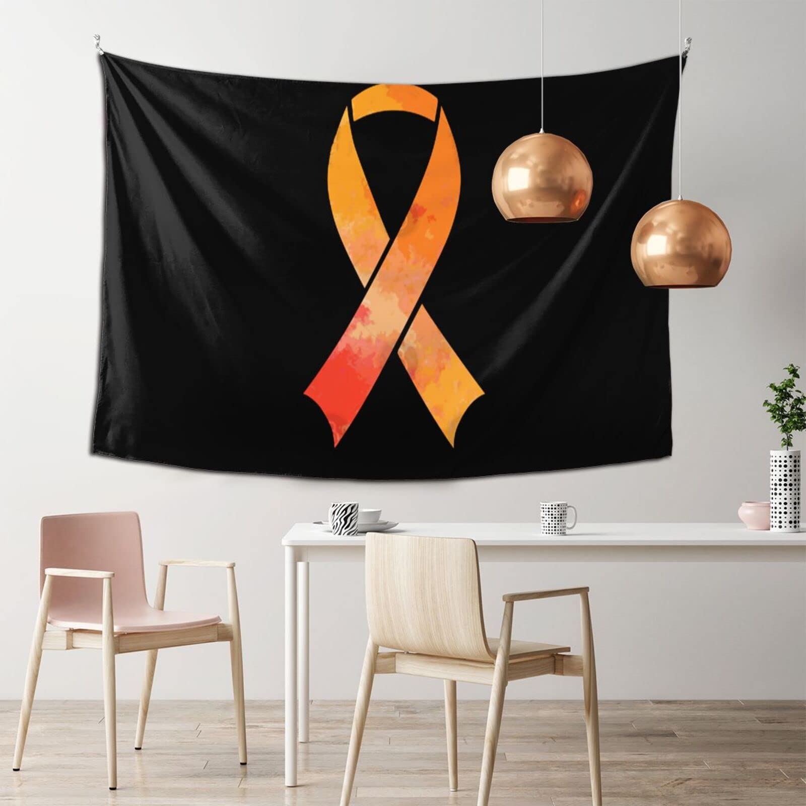 SwpWab I Wear Orange for Ms Awareness Home Decoration Tapestries Placed In The Living Room Bedroom Keep Full Load