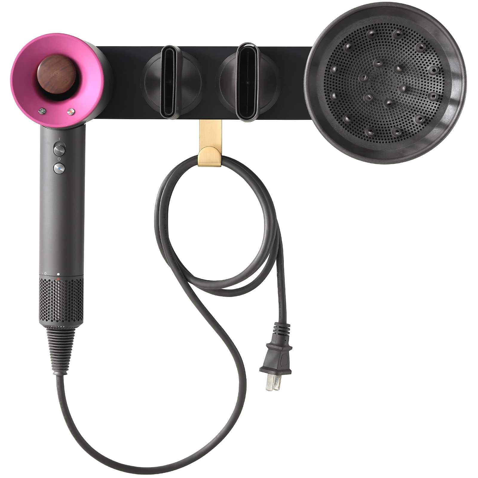 SINGSUO Hair Dryer Holder for Dyson, Wall Mount Blow Dryer Holder for Dyson, Magnetic Hair Dryer Wal
