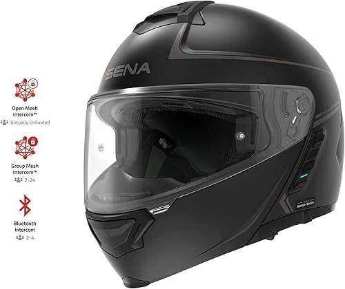 Miniatura 3 de Sena Impulse DOT - Casco modular Bluetooth con sonido de Harman Kardon casco de doble visera con sistema de intercomunicación de malla integrado,