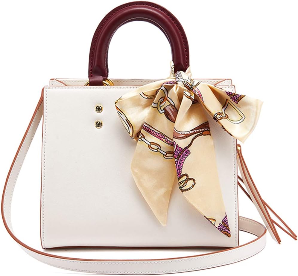 LA FESTIN Designer Handbags for Women Top Handle Leather Shoulder bags Fashion Cross-body Purse White