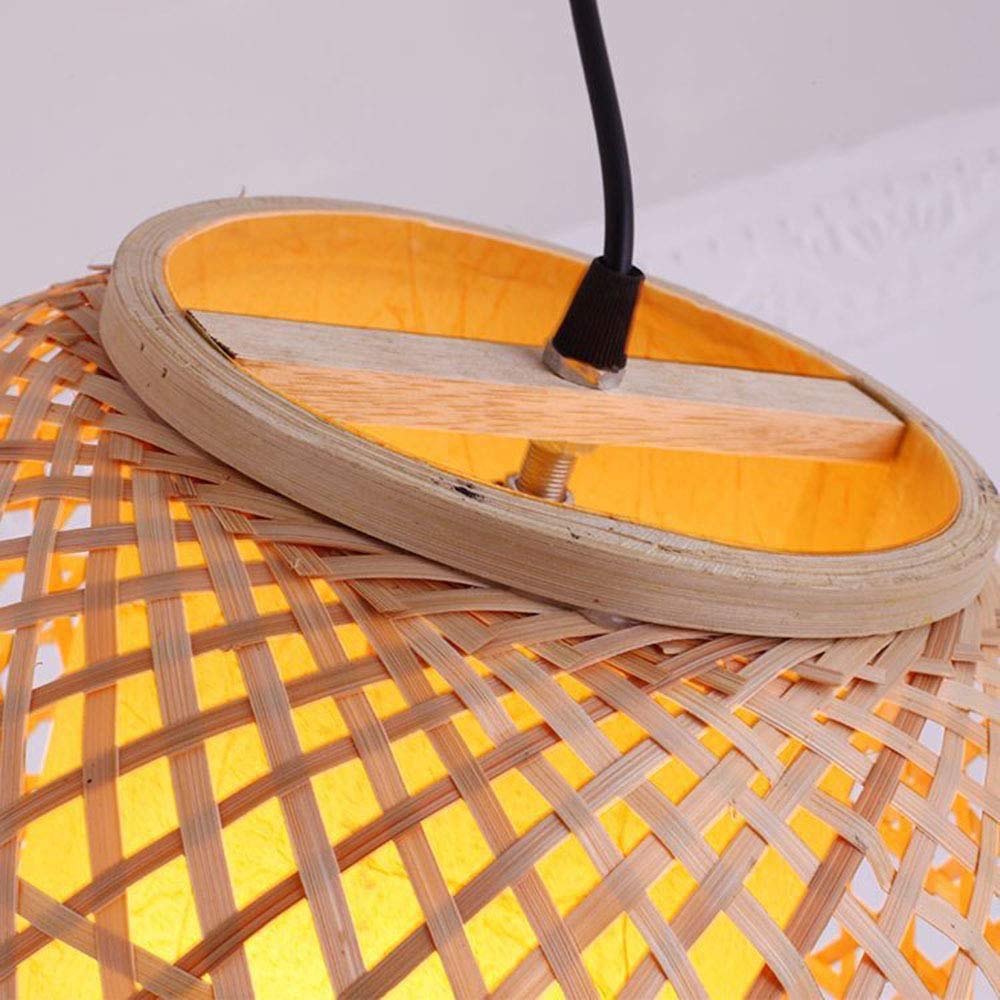 CHENKUI Lámpara De Araña Moderna Estilo Geometría 1 Luz, Iluminación Lámpara Colgante De Techo De Ratán Tejido Accesorios Iluminación Decoración Tejida De Nido De Pájaro De Mimbre para Cafetería, Bar