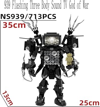 Skibidi Toilet Titan Building Blocks Toy Cameraman Speakerman Clock TV Man Monitor Action Figure Model Horror Game Multiverse Upgraded Adults Kids Fans Collectible Animation Birthday Gift C