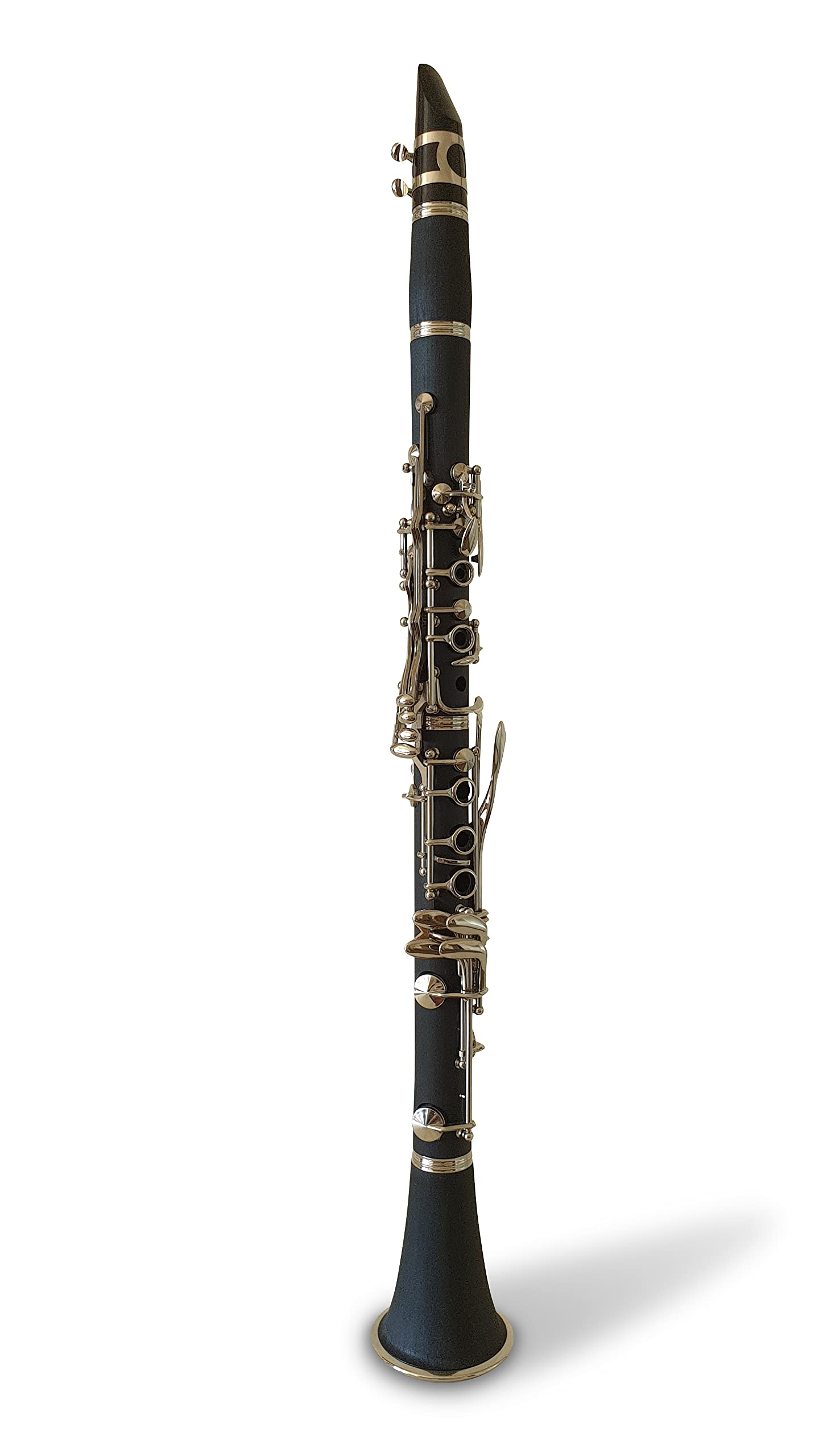 Original SYMPHONIE WESTERWALD Klarinette mit Böhm-System, echt versilbert, inkl. Luxus-Hartschalenkoffer und Zubehör, Neu