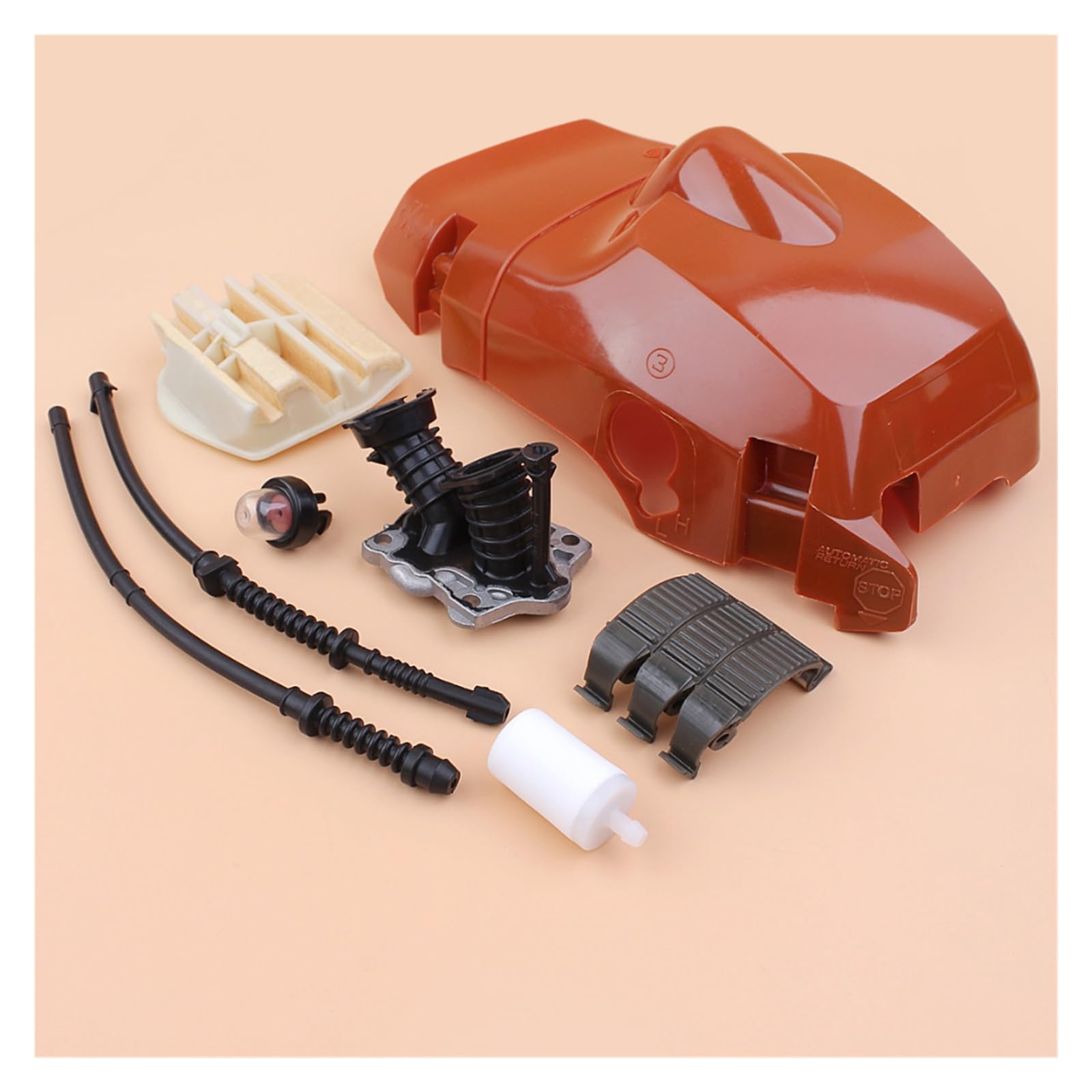 Kit de filtro de aire del colector de admisión del Clip de la cubierta superior del cilindro for reemplazo de motosierra de gasolina Husqvarna 445 E 445e 450 450e