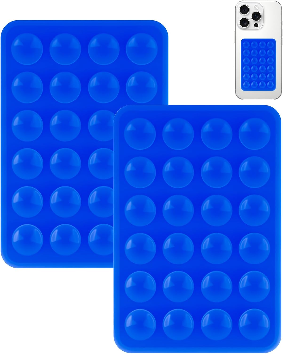 2 Pack Silicone Suction Phone Case Mount, Silicon Adhesive Smartphones Stand Sticky, Non Slip Suction Cup, Hands-Free Phone Accessories Holder for Selfies and Videos Dark Blue 2 Pack Silicone Suction Phone Case Mount, Silicon Adhesive Smartphones Stand Sticky, Non Slip Suction Cup, Hands-Free Phone Accessories Holder for Selfies and Videos Dark Blue