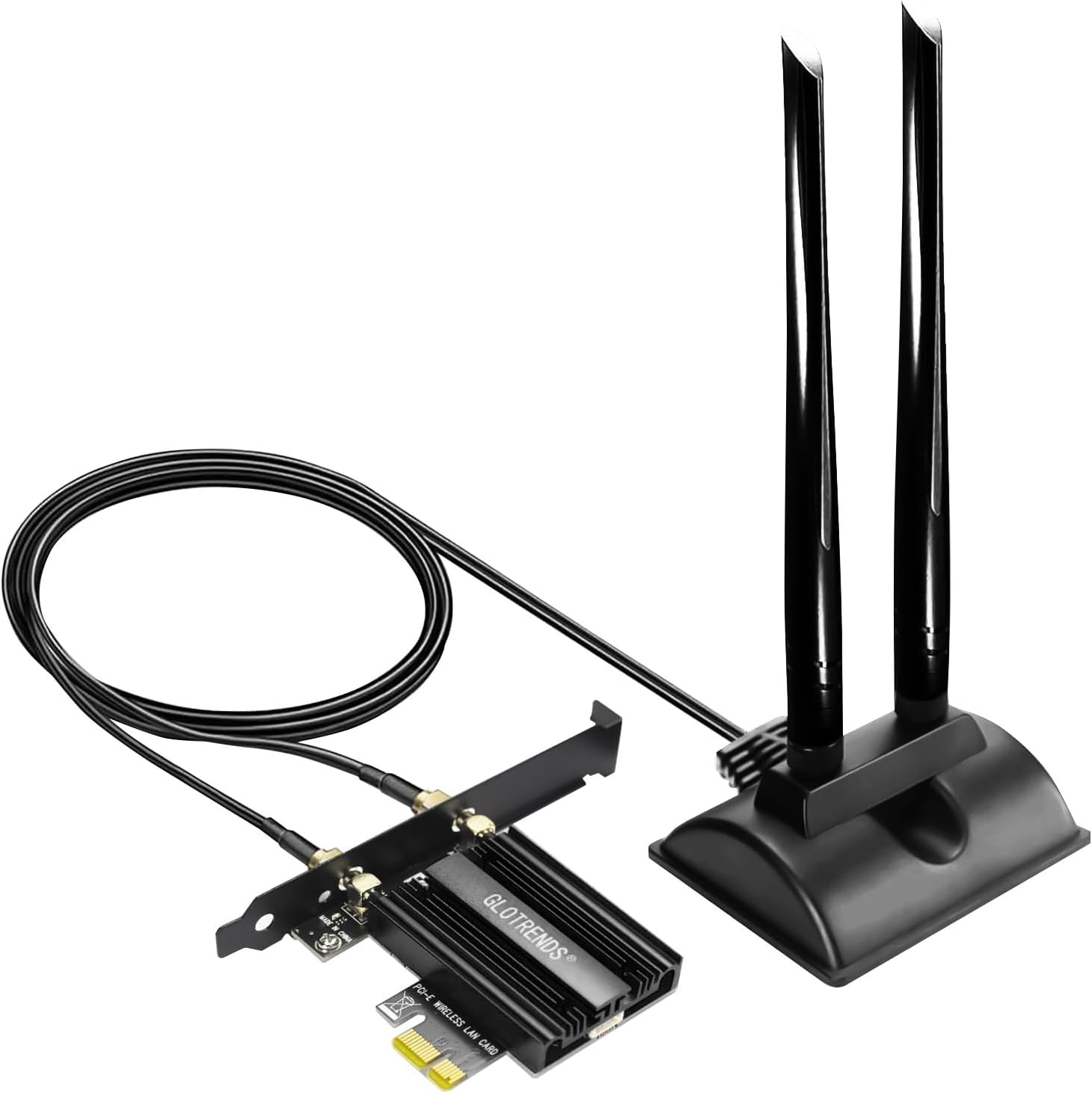 Amazon.com: GLOTRENDS WiFi 5 Card with 2-Meter Extension Antenna for ...