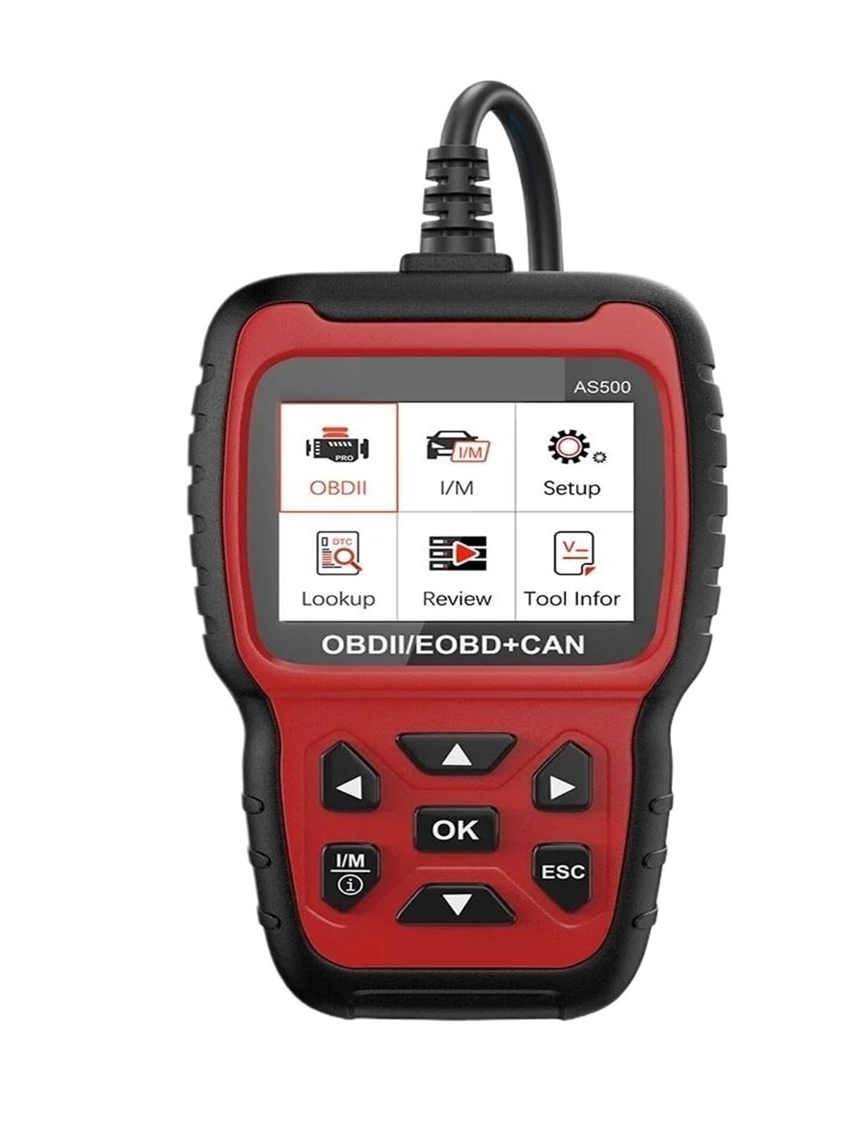 AS500 OBD2 skaner samochodowy wielojęzyczny czytnik kodów silnika OBD 2 narzędzie diagnostyczne samochodu KW850