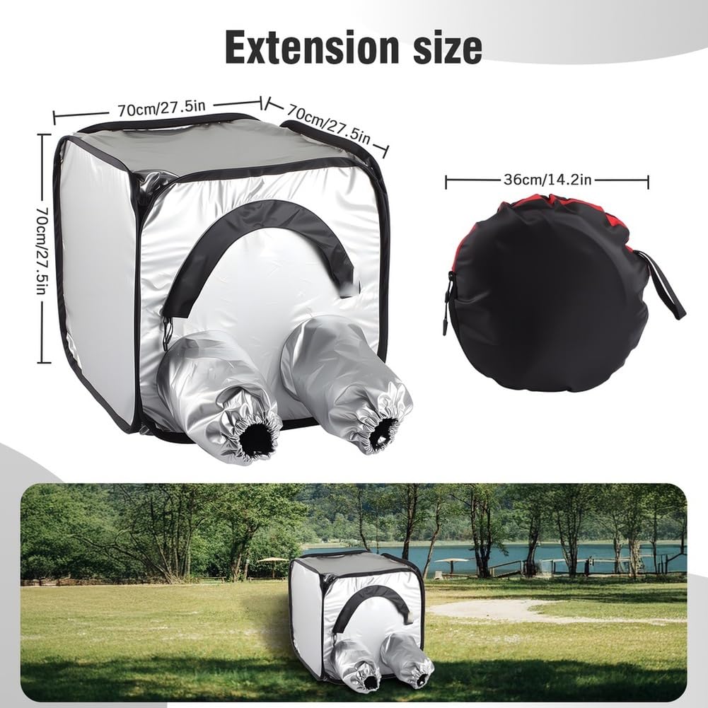 Tienda de Cuarto Oscuro Portátil con Bolsa Plegable para Cambiar y Cargar Película para Cámara de 8X10.