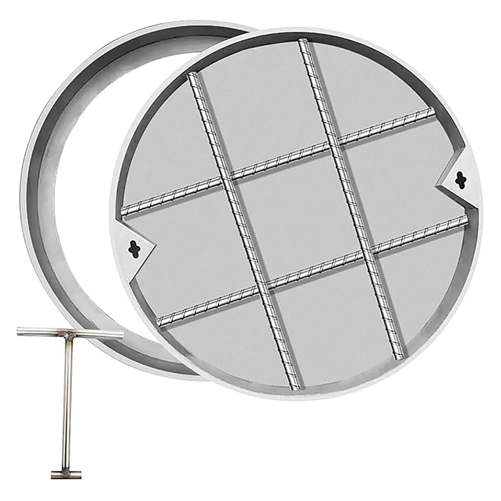 Tapa para tanque séptico de 12" con marco reforzado y extractor de arqueta exterior