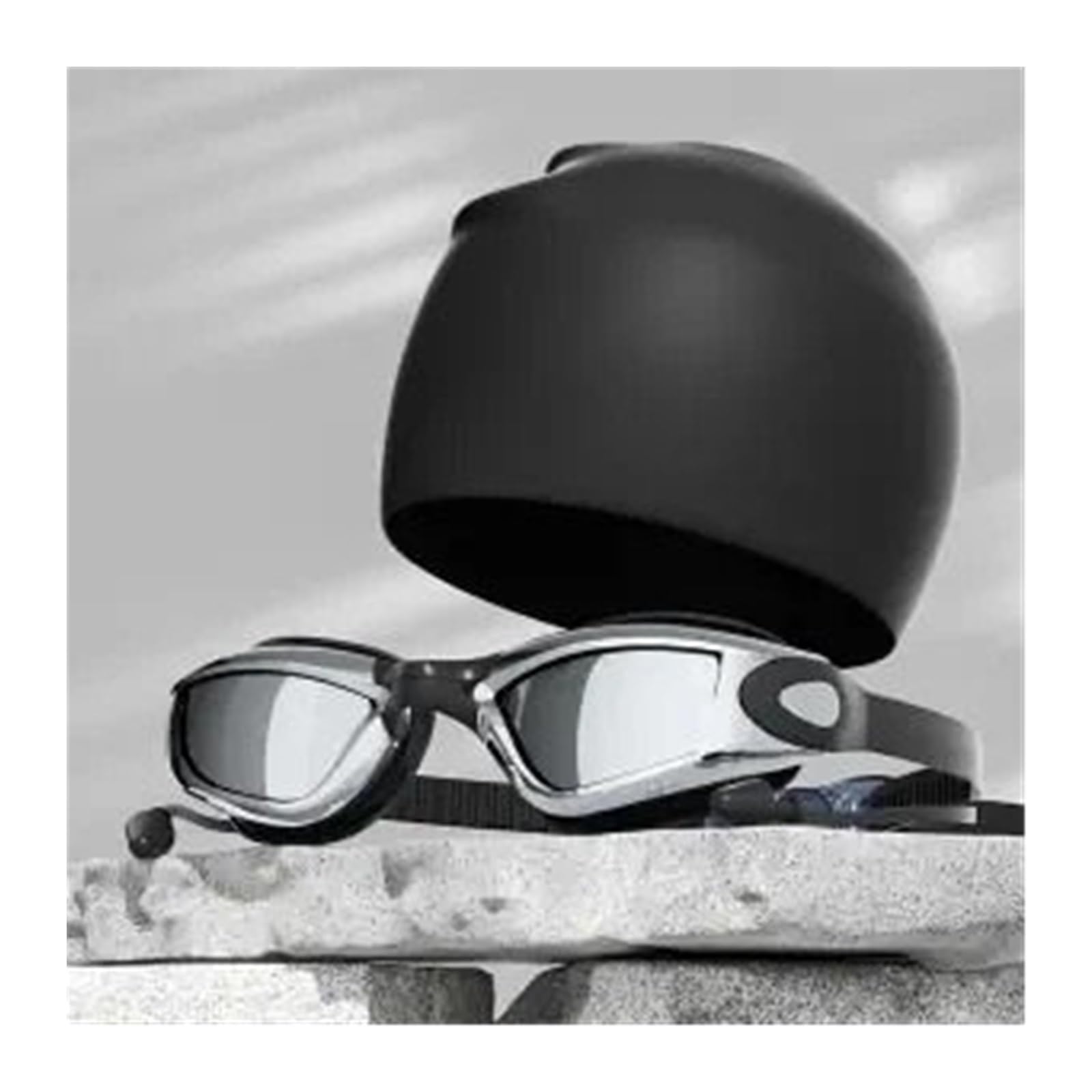 Masque Masques de plongée Lunettes de Natation étanches antibuée HD pour Hommes et Femmes, Grande Monture, Ensemble de Lunettes de Natation et de plongée(K)