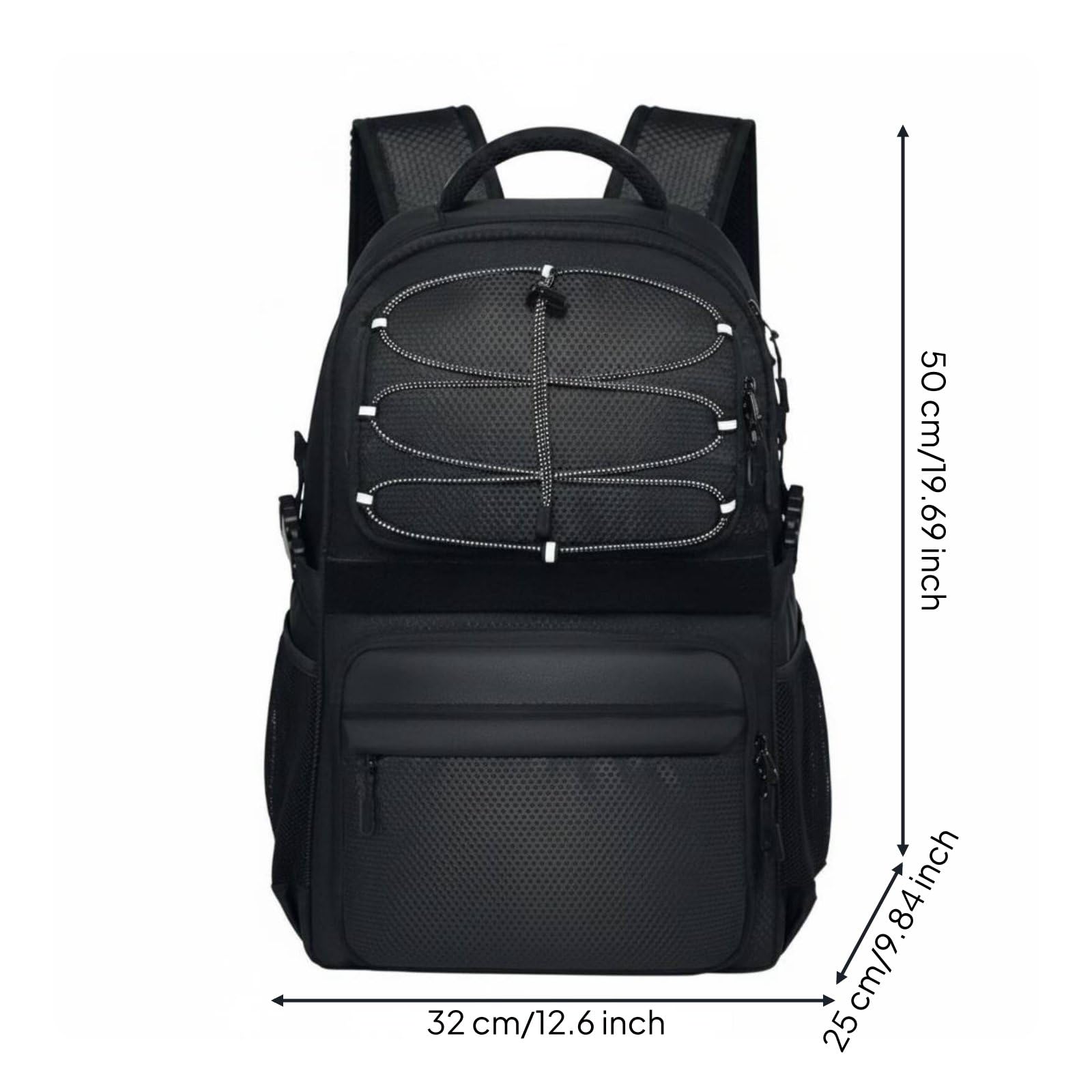 Mochila de Entrenamiento con Compartimento para Calzado Ventilación Mochila de Baloncesto Multiuso Accesorio Atlético para Deportistas, Cancha