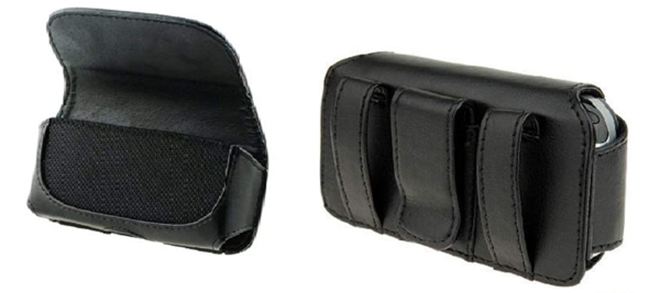 Leather Case Belt Clip for Compatible with Consumer Cellular Iris Flip Phone - Holster Cover Loops Pouch Carry Protective