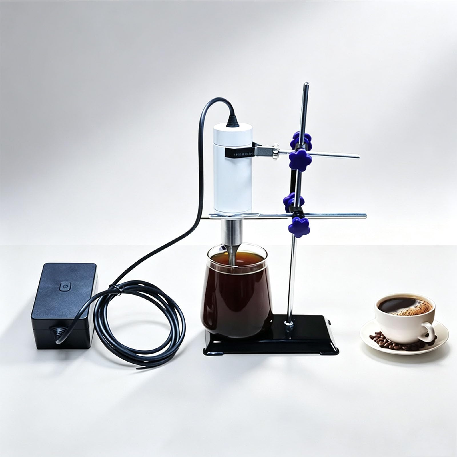 Homogeneizador Ultrasónico Pequeño Para Laboratorio, Mezclador Emulsionador, Procesador Sonicador De 80 W, Disruptor Celular Con Soporte De Altura Ajustable, Soporte Compacto Y Uso Portátil Para
