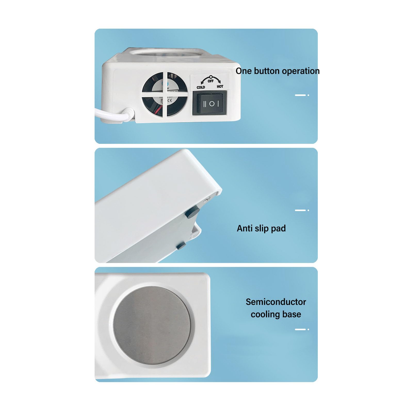 Cup Heating Cooler Kuuleyn Beverage Warmer Cooler USB Powered Dual Use 10°C to 45°C Compact Versatile Mug Warmer Cooler for Home Car Office