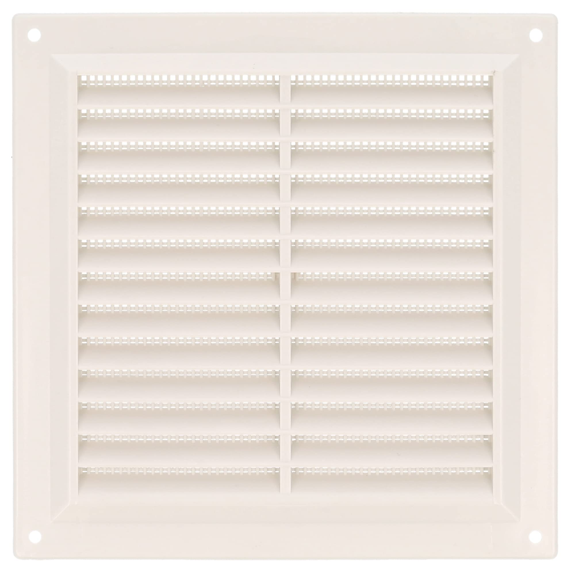 Amig White - Square Plastic Grille With Mosquito Net | Vents For Air Outlet | Ideal For Kitchen And Bathroom Ceiling | Dimensions: 170 X 170 Mm | Colour: