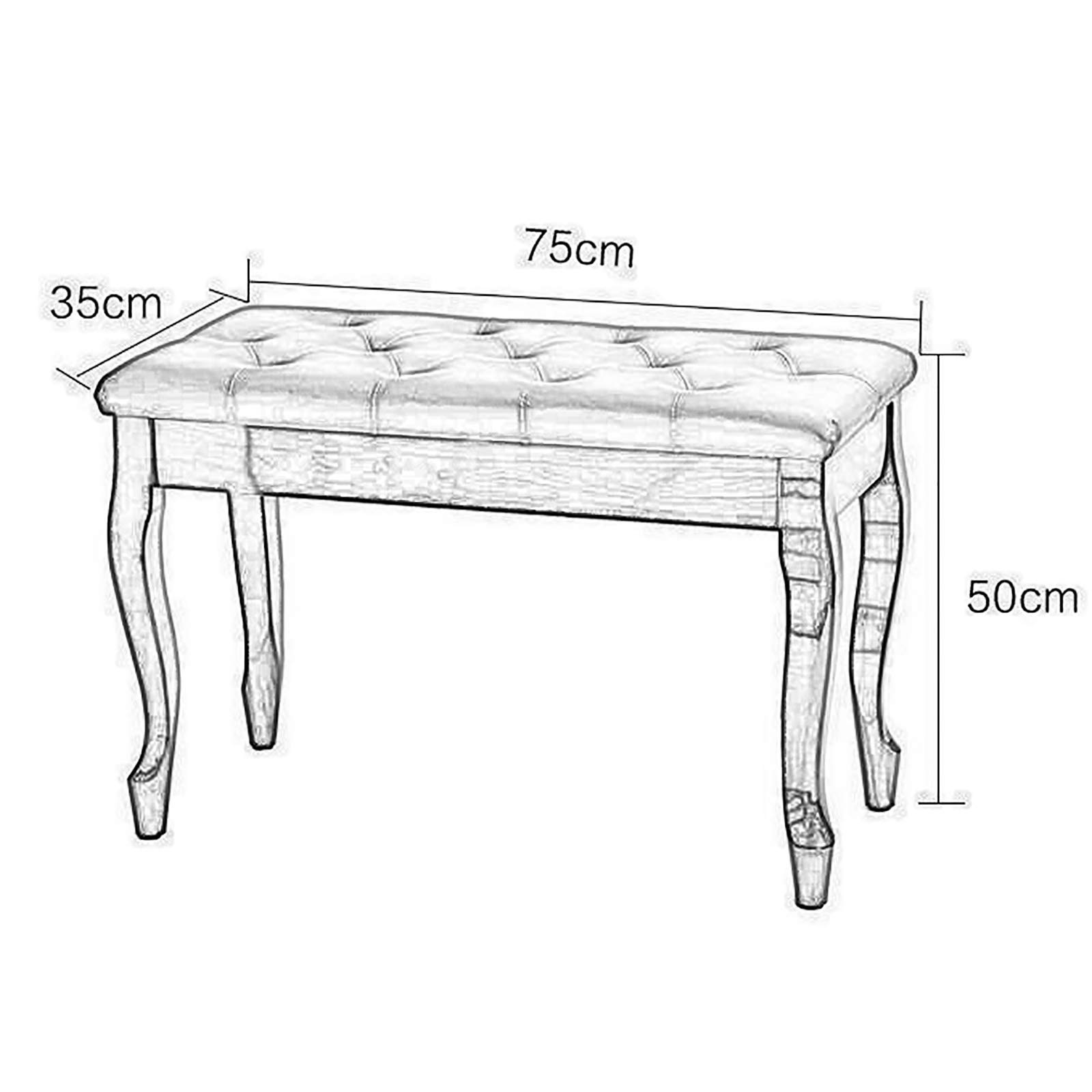 Duet - Panca per pianoforte con contenitore per la musica, cuscino imbottito in pelle, altezza regolabile, perfetta per uso domestico e in studio, elegante sgabello bianco per pianoforte per musicisti