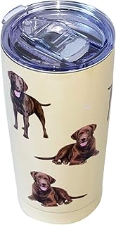 Chocolate Lab Coffee Mug - Stainless Steel, Vacuum Insulated Tumbler with Spill Proof Lid - 3D Print - Insulated Travel mug for Hot or Cold Drinks