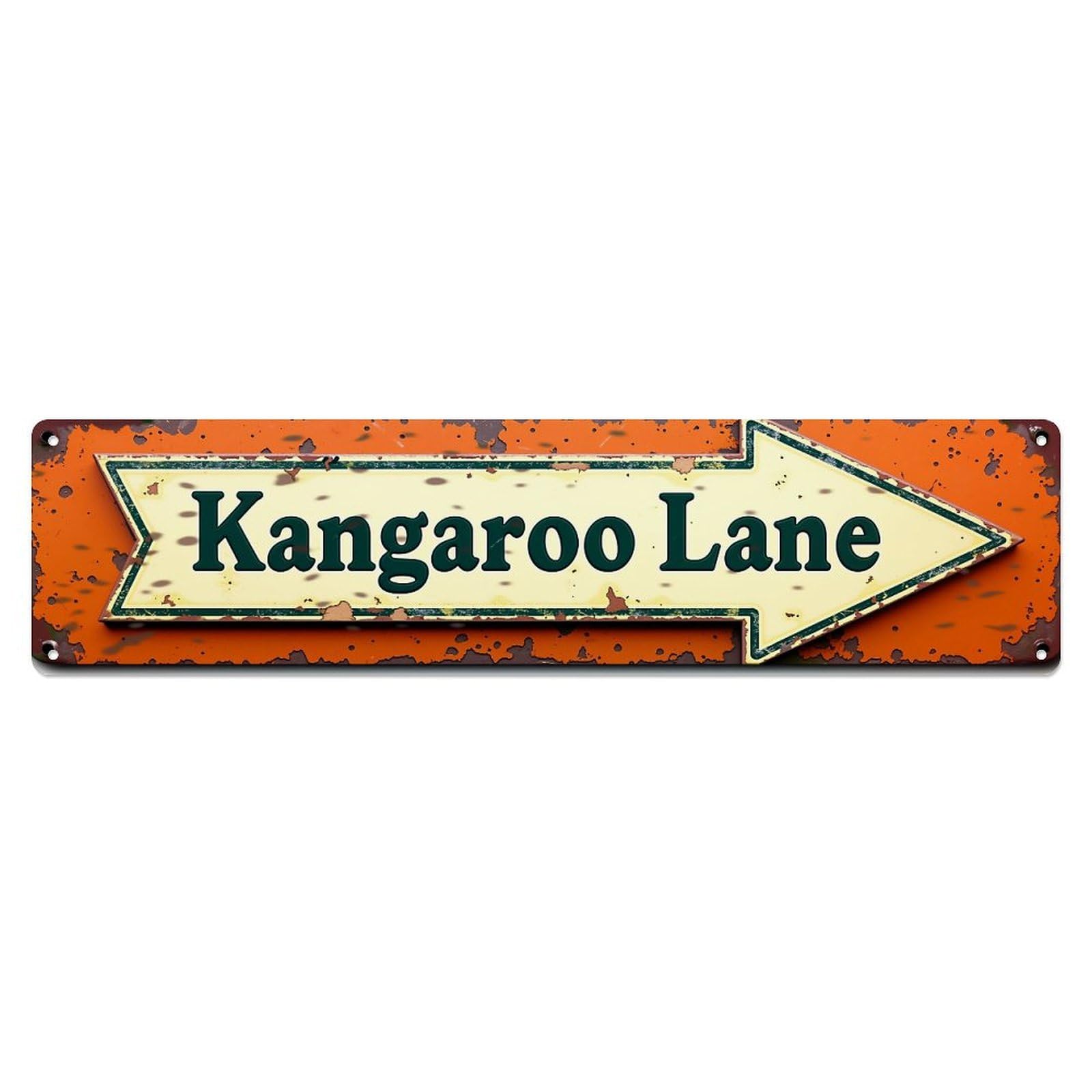 Rusty Metal Arrow Sign With Text Vintage Tin Sign Retro Metal Wall Decor Metal Poster, Home Bar Garage Farmhouse Cafe Wall Art Decoration 4x16Inch
