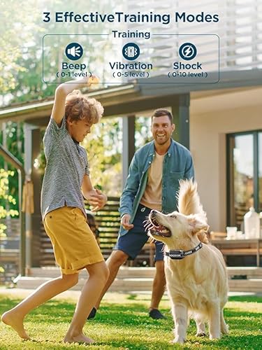 image for DOGOITM Wireless Dog Fence for 2 Dogs, GPS Wireless Dog Collar with 3 