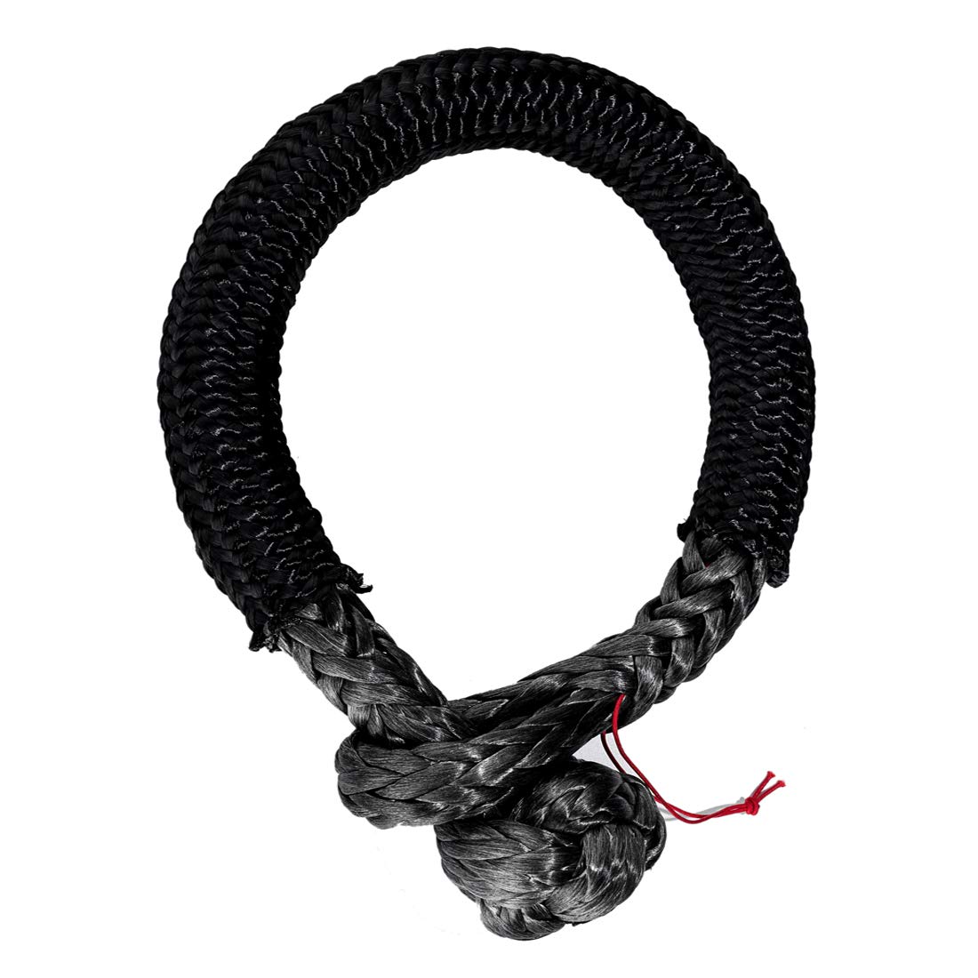 UHMWPE 7/16"x 19" Grey Soft Shackle with Black Sleeve for 4 Off-Road ATV UTV Jeep Winch Ropes