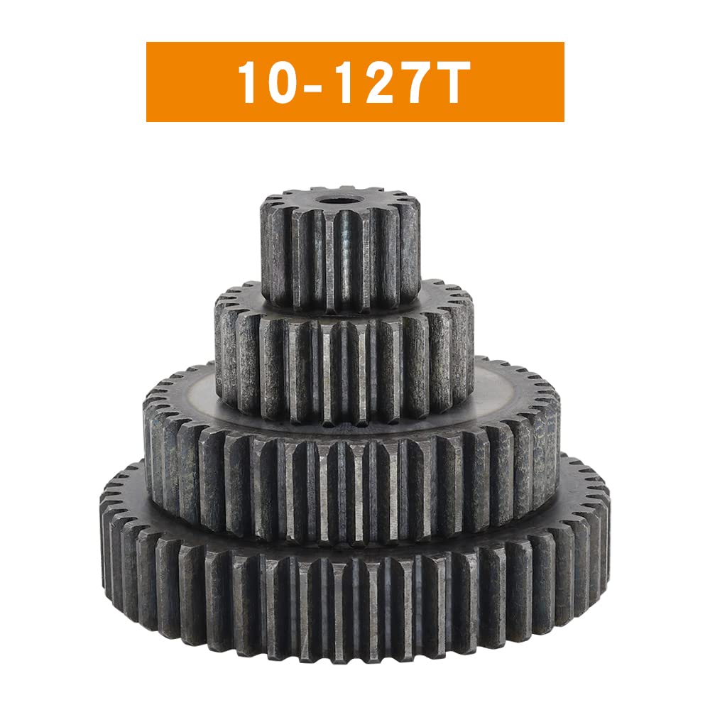 Sostituzione cuscinetti Ingranaggio piatto 2M-10/11/12/13/14/15/16/17/18/19/20T SC45# Ingranaggio cilindrico in acciaio al carbonio Altezza 20 mm Denti di tempra ad alta frequenza(2M16T - Bore 10 mm)