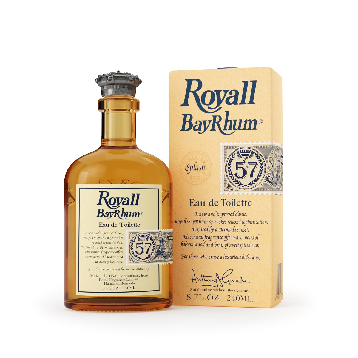 Royall Fragrances Bayrhum 57 Eau De Toilette 8 Oz/ 240 Ml - Splash for Men By 8 Fl Oz