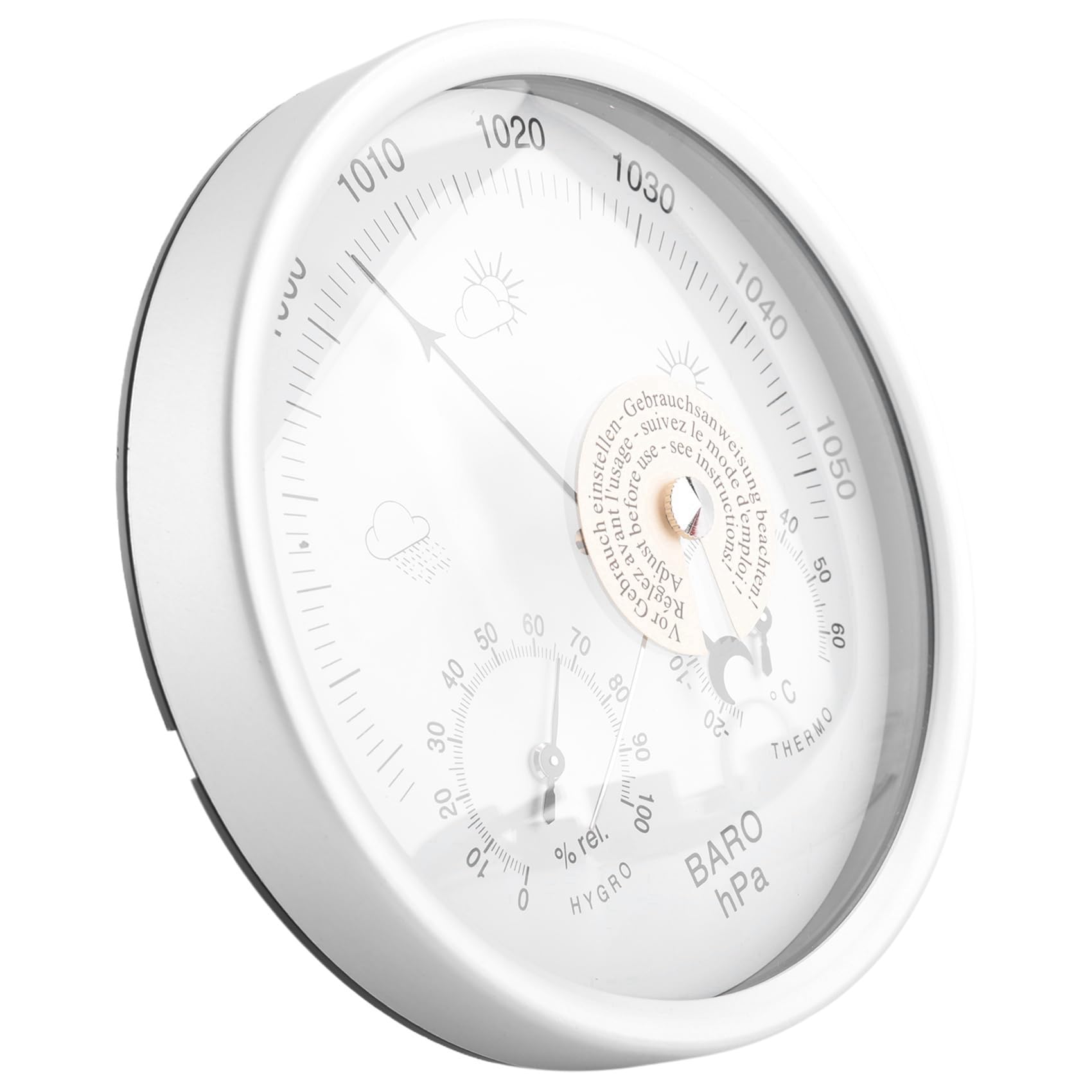 3X Digitales Innen-Hygrometer Tragbares 3-In-1-Wand-Wetterthermometer-Barometer-Hygrometer Wohnkultur 132MM Verwendung für Unterschiedliche Umgebungen (, EinheitsgrößE)