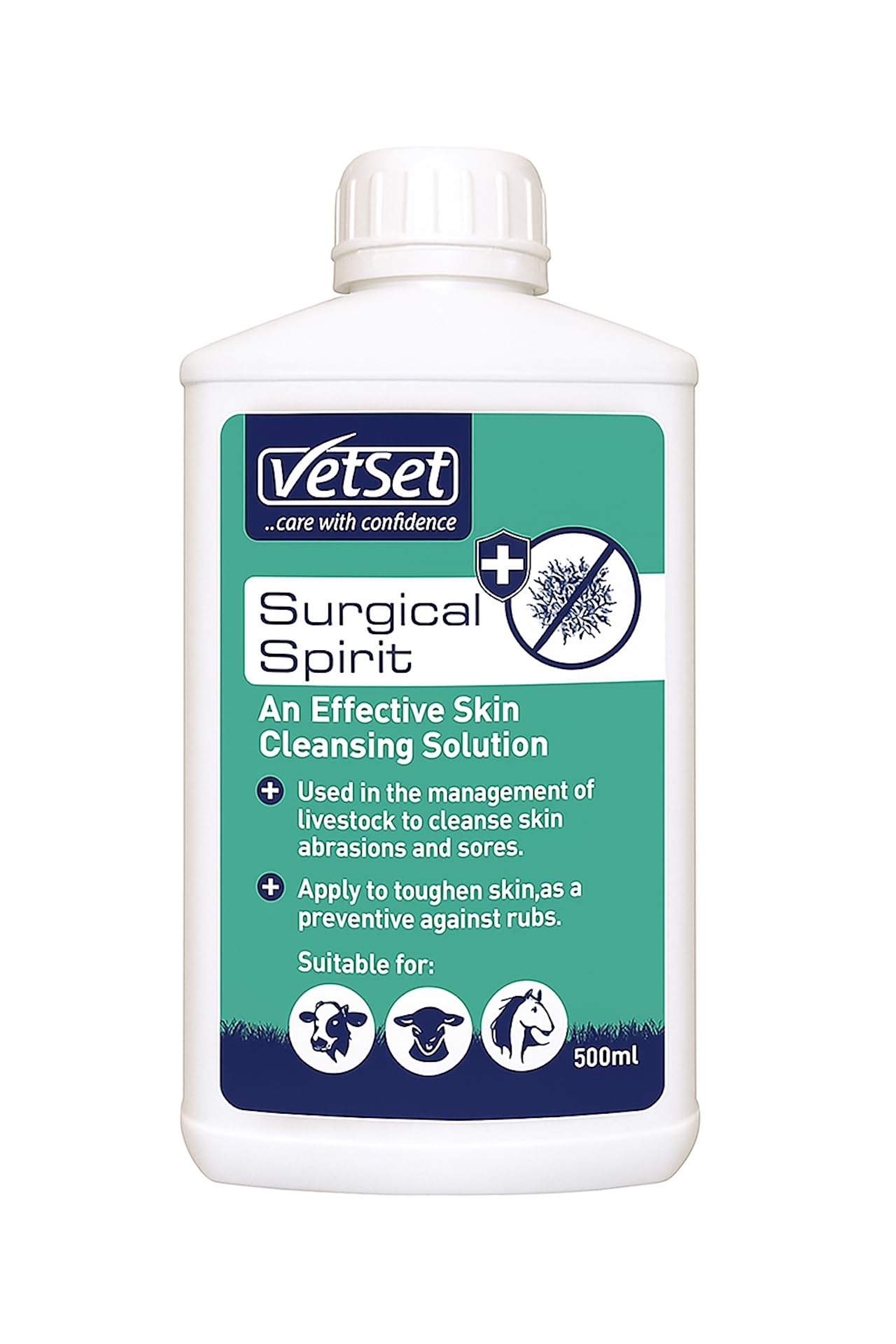 VetSet Surgical Spirit for Horses Cattle & Livestock, 500ml