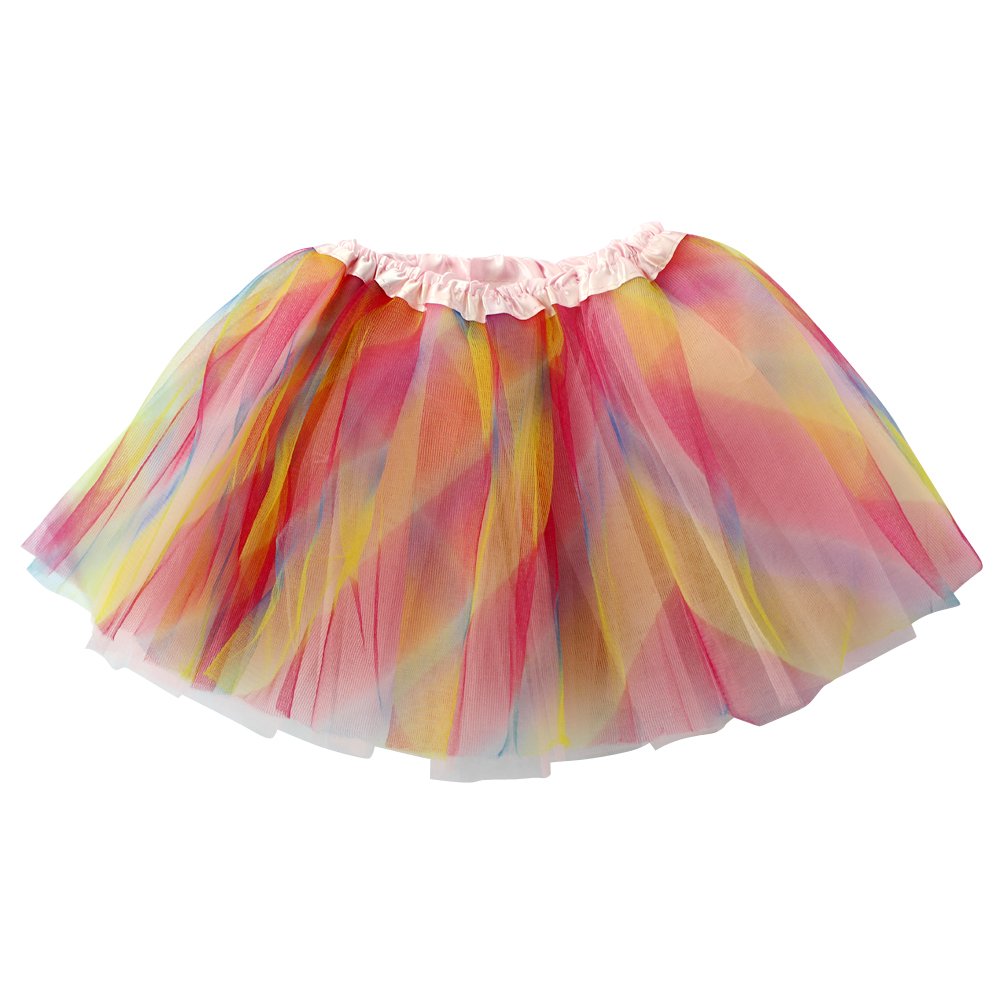 Cocobla Girl Tutu Skirt Ballet Dancewear (Rainbow)