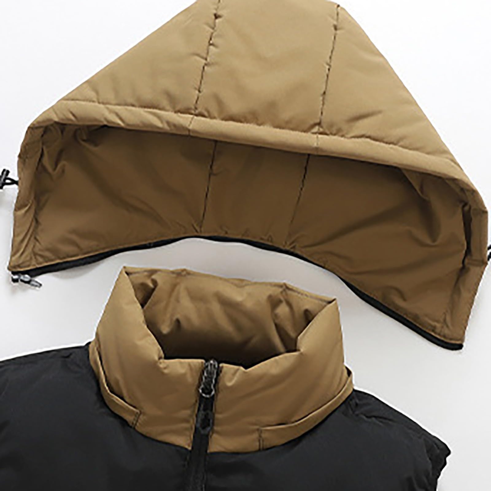 Herren Hooded Puffer Weste Leichte Steppweste Bodywarmer Weste Winter Outdoor Ärmellose Jacke für Männer Warm Gepolsterte Weste mit Reißverschluss Casual Fashion Weste für Wandern oder Alltag