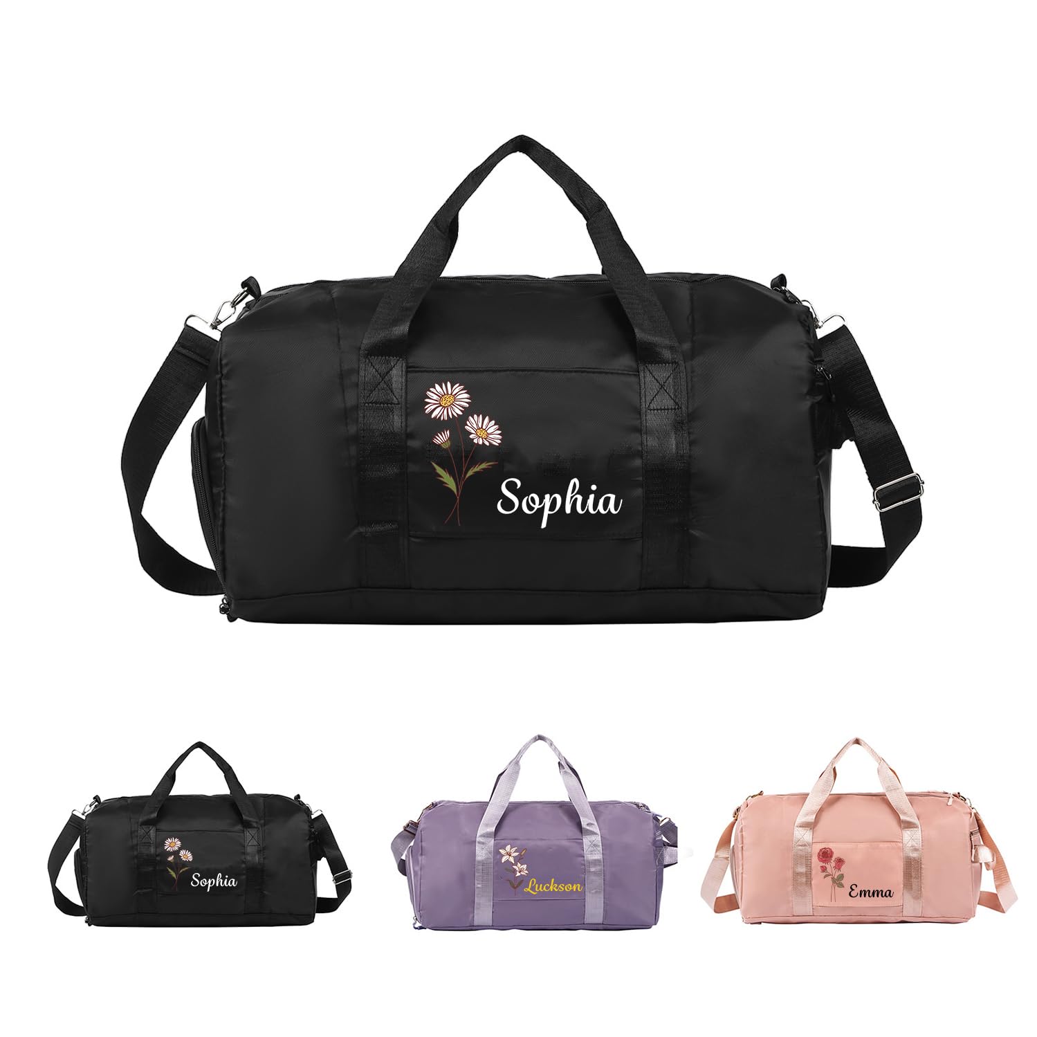 Borsone da Viaggio Personalizzata con Nome – Borsa Pieghevole da Viaggio per Uomo Donna, Borsone Palestra, Borsoni da Viaggio Grandi Regalo (Stile 6)