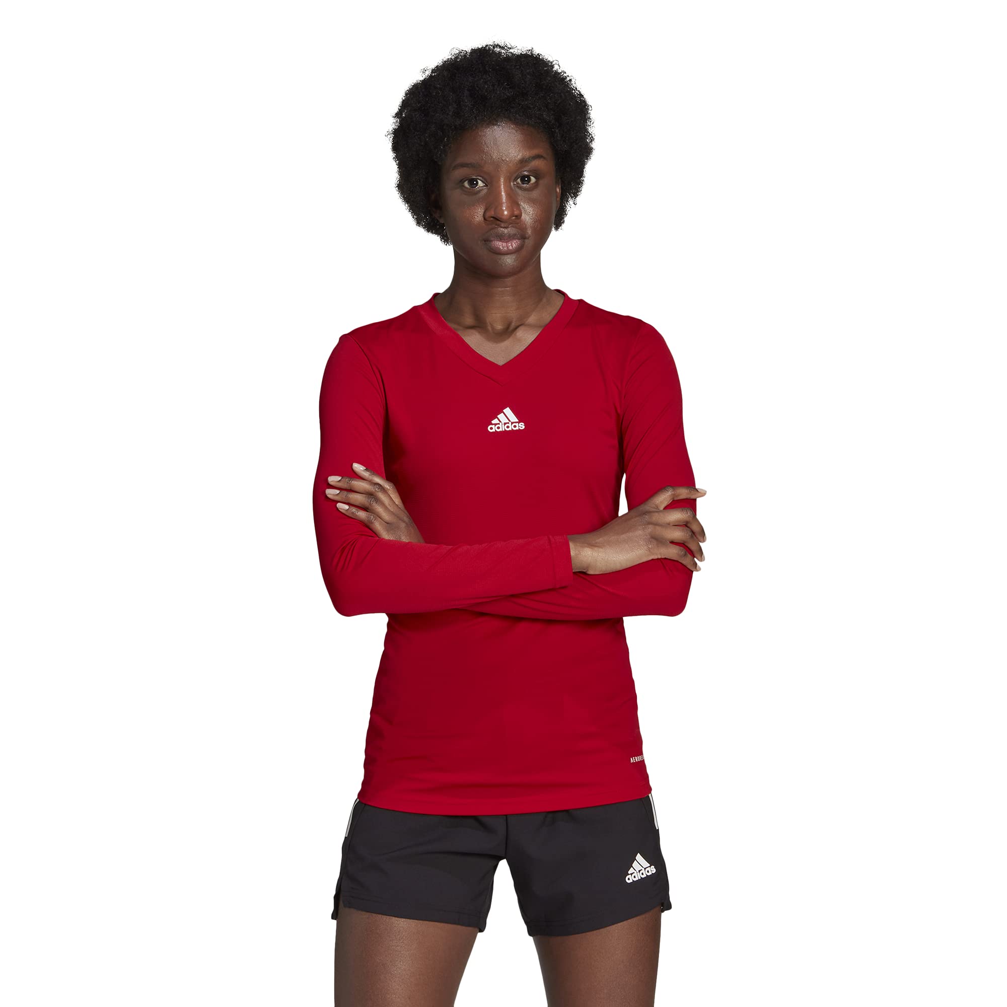 adidas Women's Team Base Soccer Jersey, Team Power Red, Medium