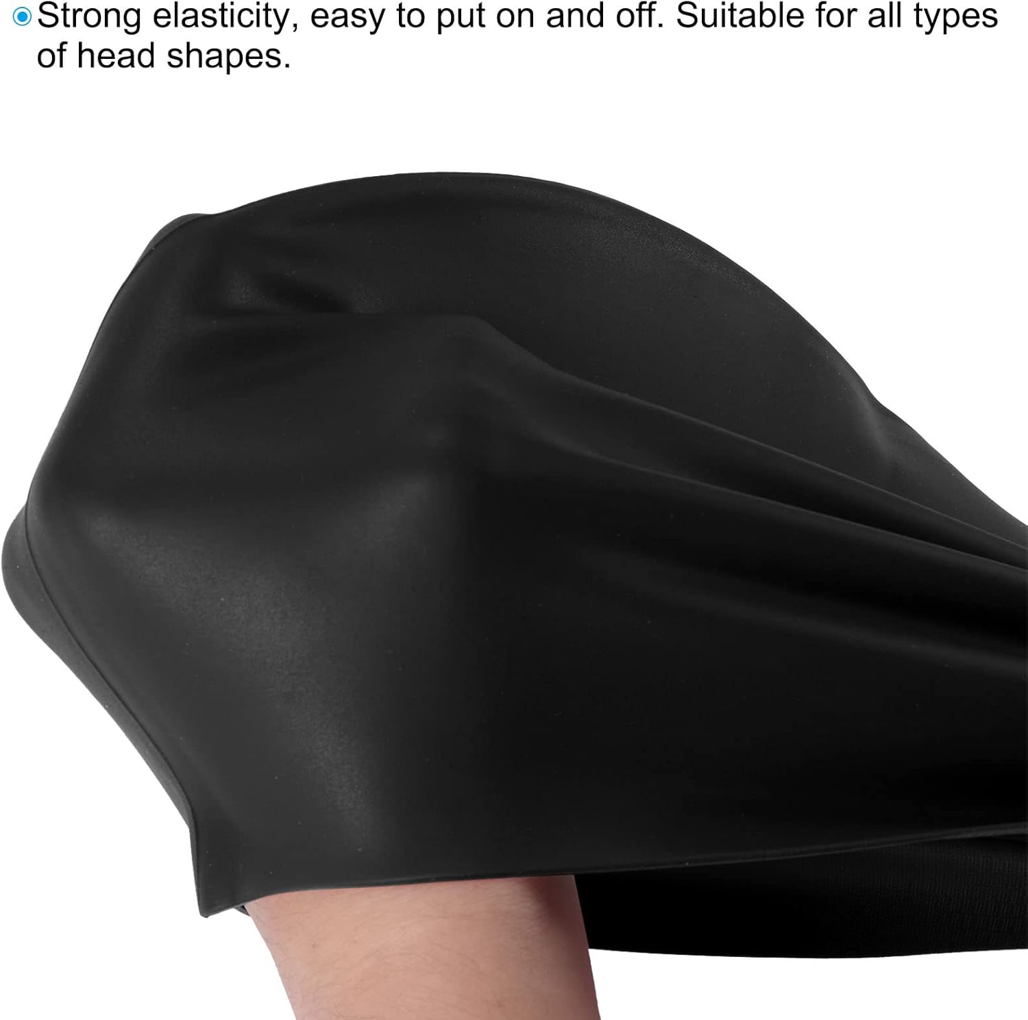 PATIKIL Silicone Swim Cap Waterproof Swimming Hat, Non-Slip Adult Swimming Caps for Women and Men Swim Training Racing