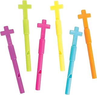 Fun Express - Religious Cross Whistles - Toys - Noisemakers - Kazoos & Whistles - 72 Pieces