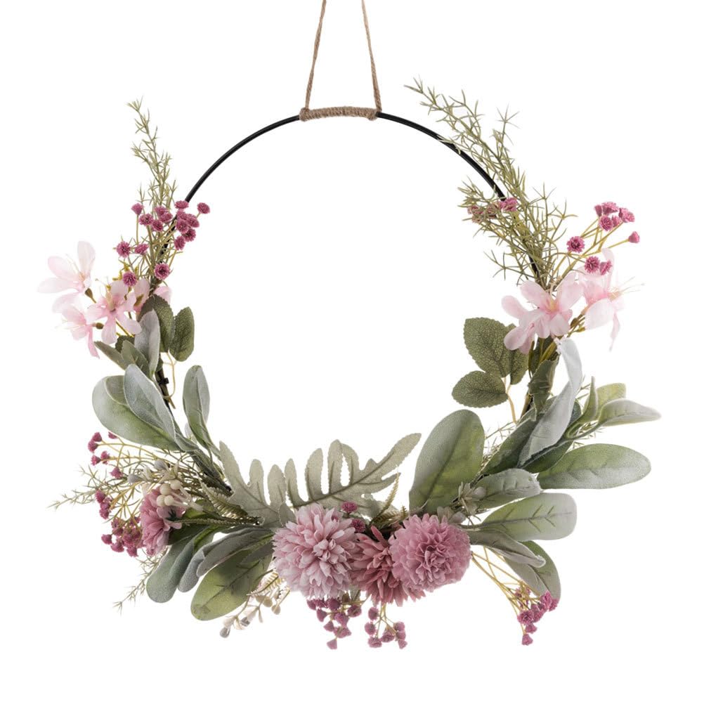 Couronne De Fleurs Artificielles Créative pour Mariage Décoration Suspendue De Porte Fleurs Et Réalistes pour Intérieur Et Extérieur