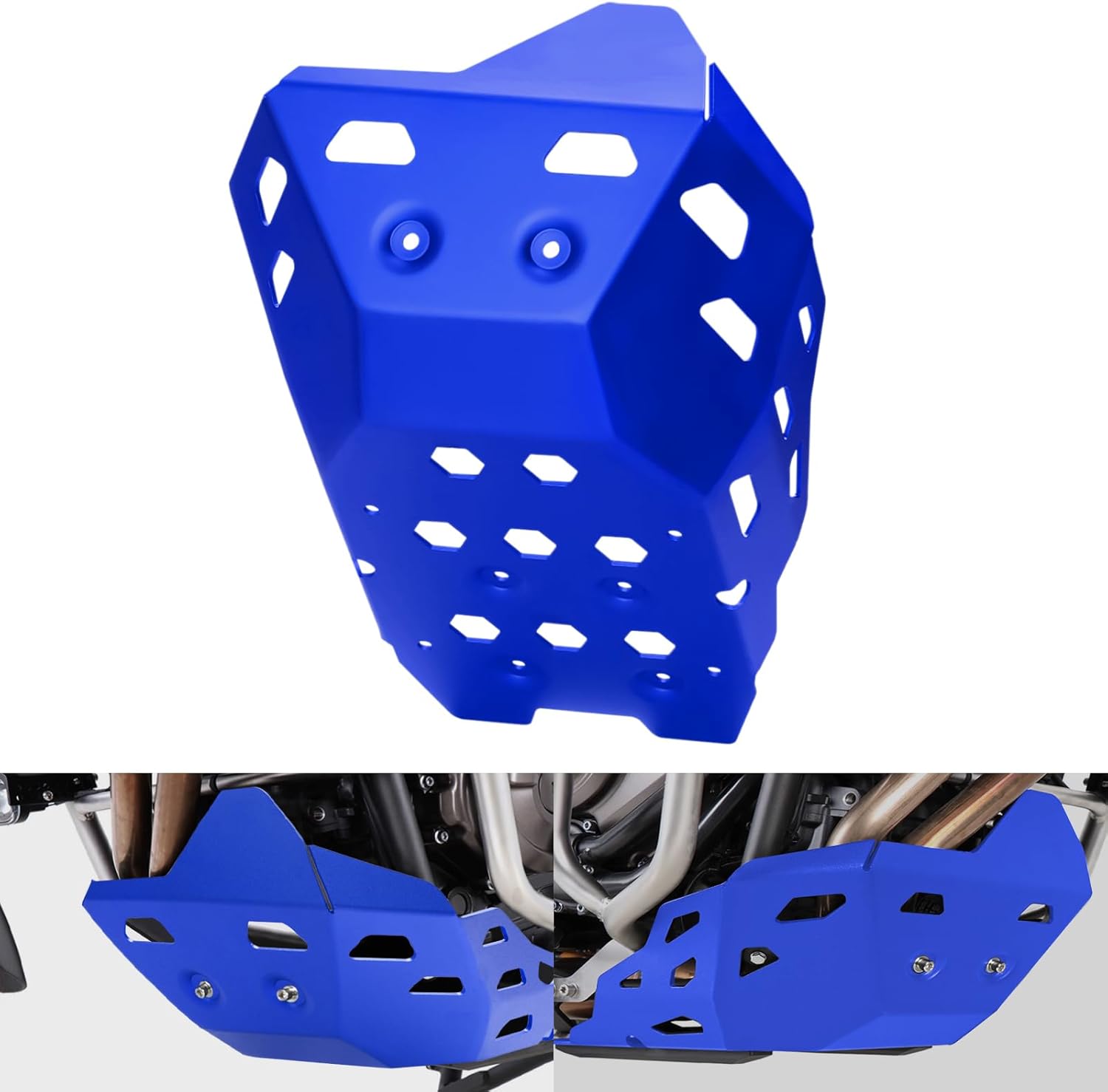 Tenere700 Skid Plate - Front Engine Bash Cover Guard Compatible with 2019-2024 Tenere 700/ T7/ Rally - Skidplate Thickness Enhancement (Blue)