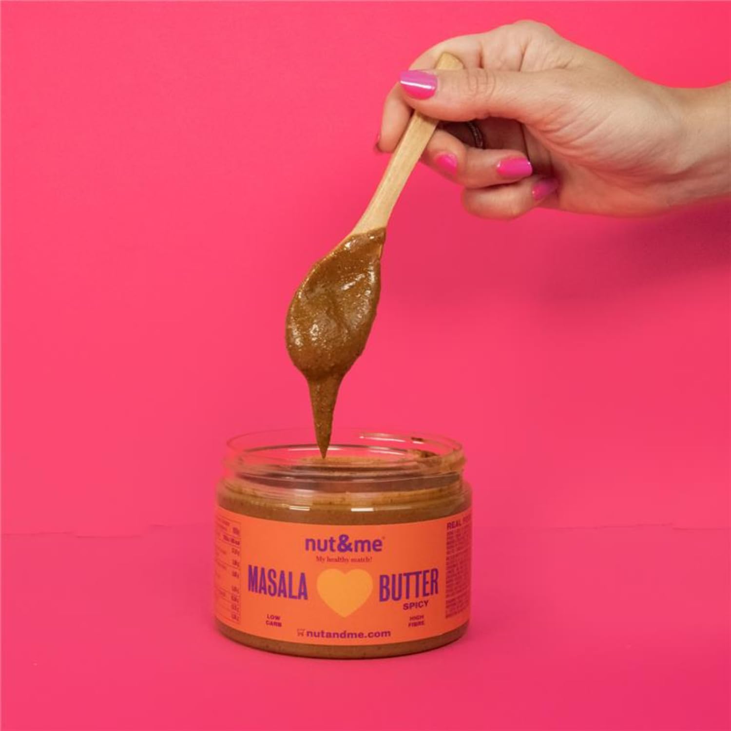 Crema Masala Spicy 1 kg nut&me | Ligeramente Picante | 65% Almendras | 100% Natural | Cúrcuma, Comino y Cilantro | Pack 4 x 250 gr