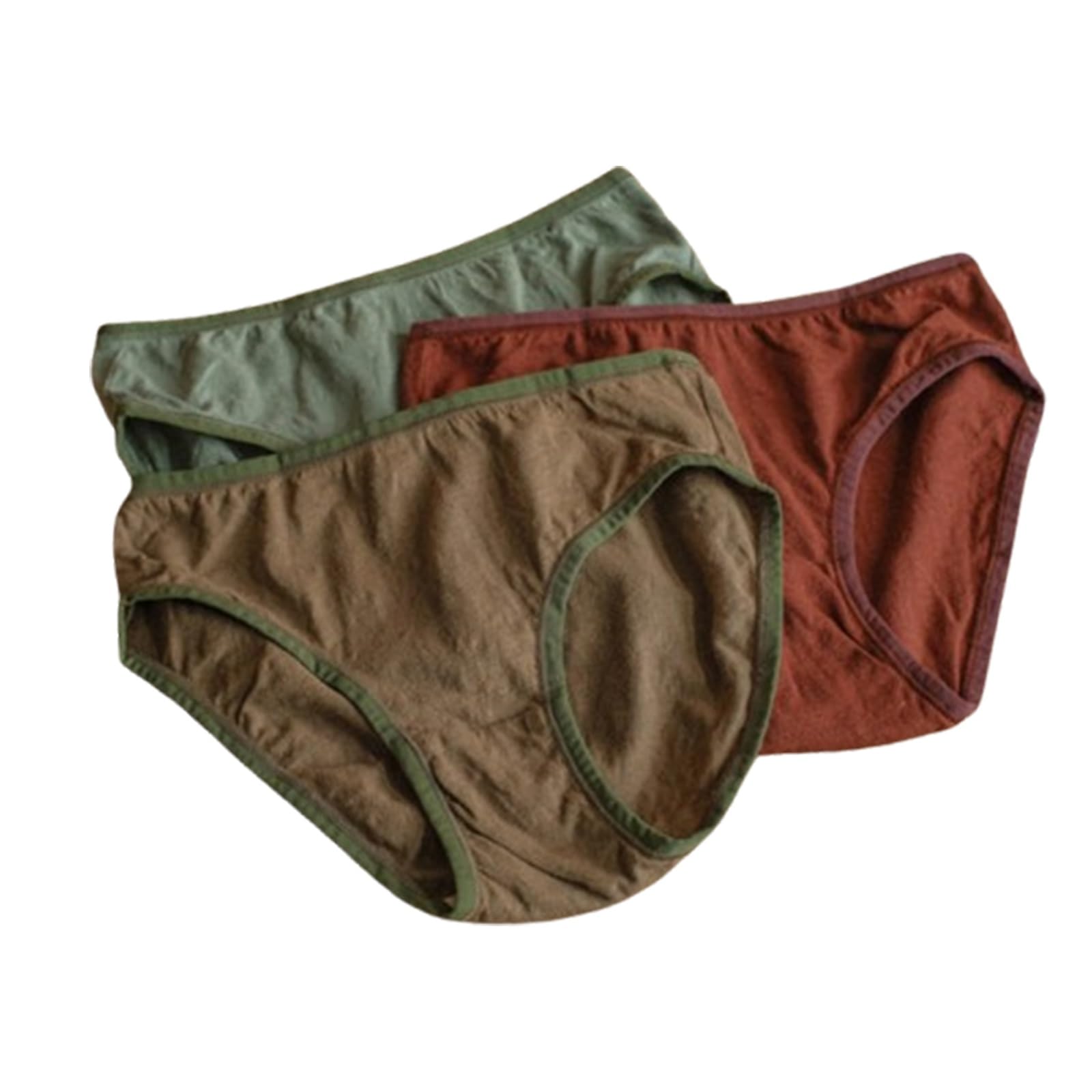 Lot De 3 Culottes En Coton Et Lin Bio Pour Femmes, Sous-vêtements Taille Mi-haute À Couverture Intégrale