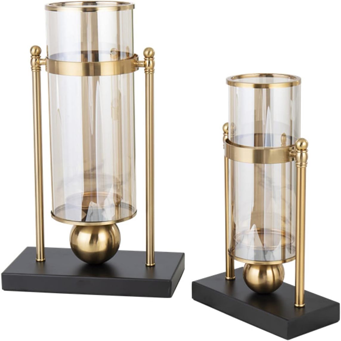 Crystal Centerpiece Classic Candlesticks Candle Holder Luxurious Candlestick Holder Exquisite Candlelight Dinner Ornaments for Indoor House Decor Coffee Table Centerpeices Wedding-A H44xl26cm