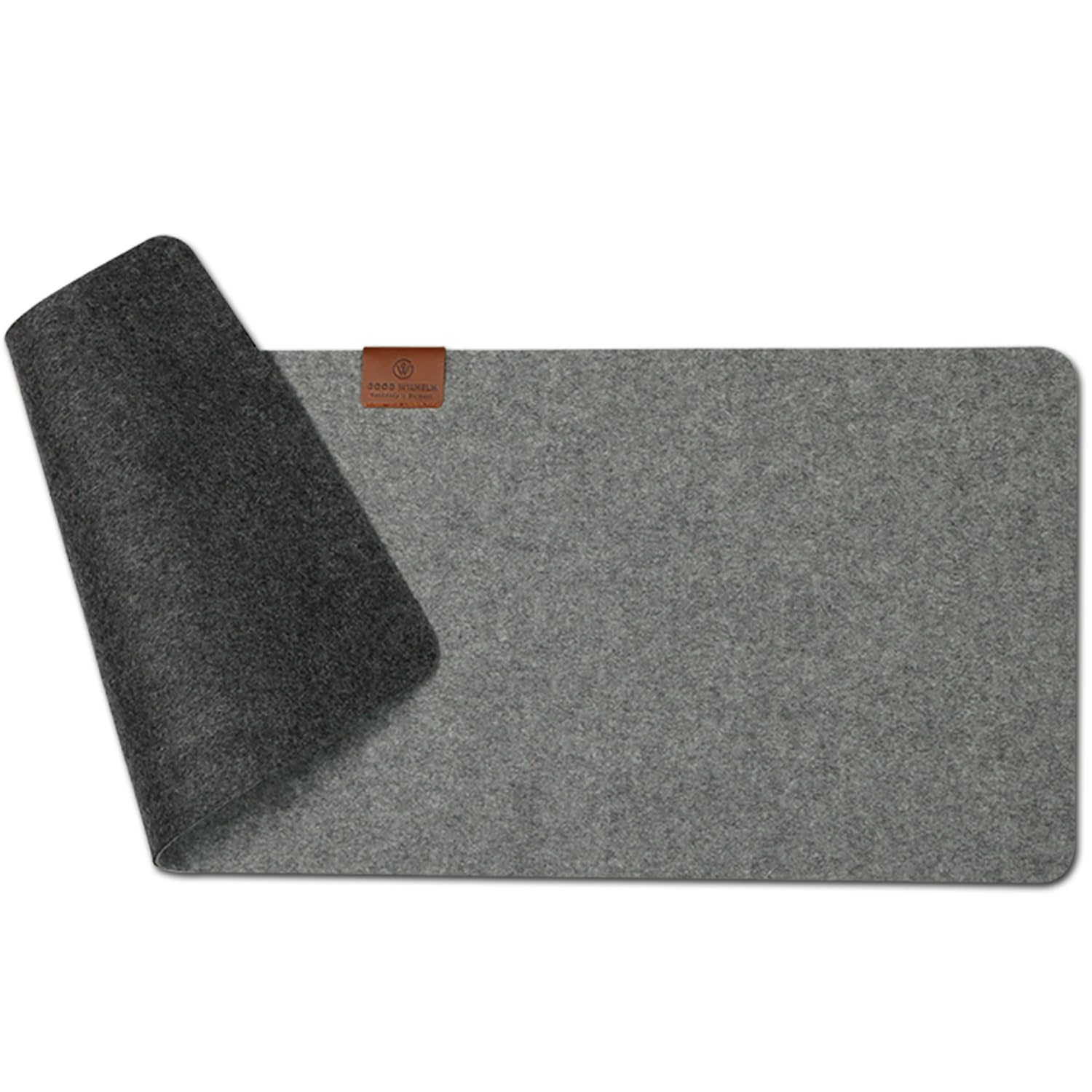 Sottomano da scrivania in 100% feltro di lana, ecologico, sostenibile e 100% naturale, design bicolore 75 x 30 cm, made in Germany (75 x 30 cm)