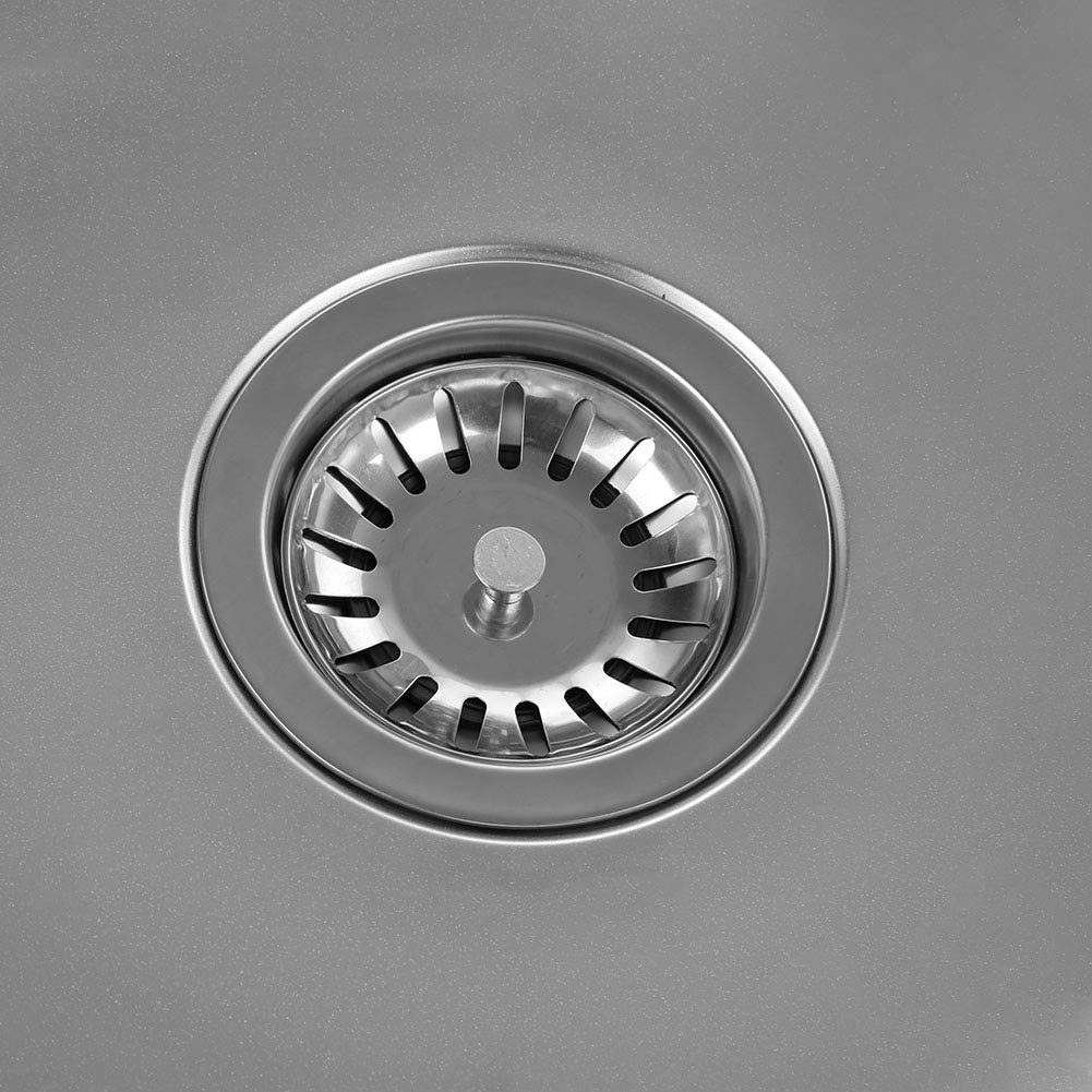 Lavello da Cucina, Lavello da Cucina in Acciaio Inossidabile, Lavandino Tondo Quadrato, Lavabo Cucina Incasso (50 x 40 CM)