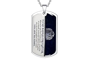 To My Badass Daughter Dog Tag Necklace